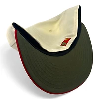 Atlanta Braves Chrome and Red Script Logo 30th Season Patch Olive Green UV New Era 59FIFTY Fitted Hat