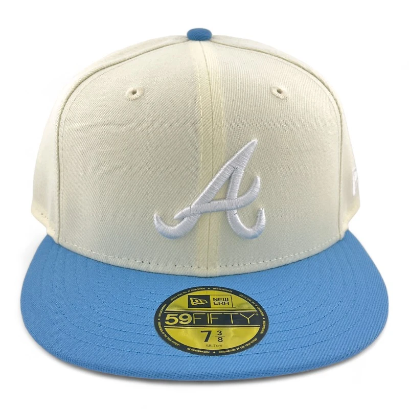 Atlanta Braves Chrome and Light Blue Gray UV New Era 59FIFTY Fitted Hat