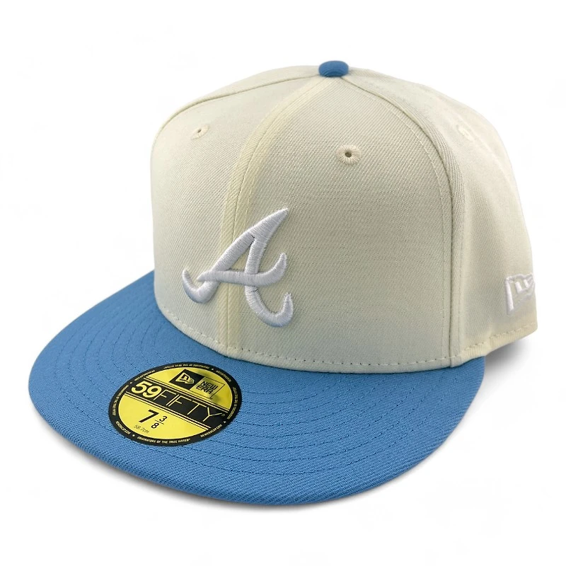 Atlanta Braves Chrome and Light Blue Gray UV New Era 59FIFTY Fitted Hat