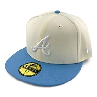 Atlanta Braves Chrome and Light Blue Gray UV New Era 59FIFTY Fitted Hat