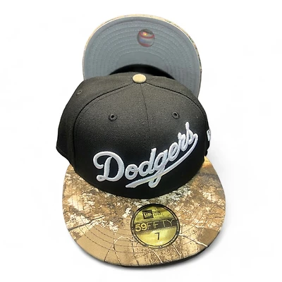 Los Angeles Dodgers Black and Realtree Script Gray UV New Era 59FIFTY Fitted Hat