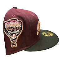 Arizona Diamondbacks Maroon and Black Brother Pack 1998 Inaugural Season Patch Green UV New Era 59FIFTY Fitted Hat