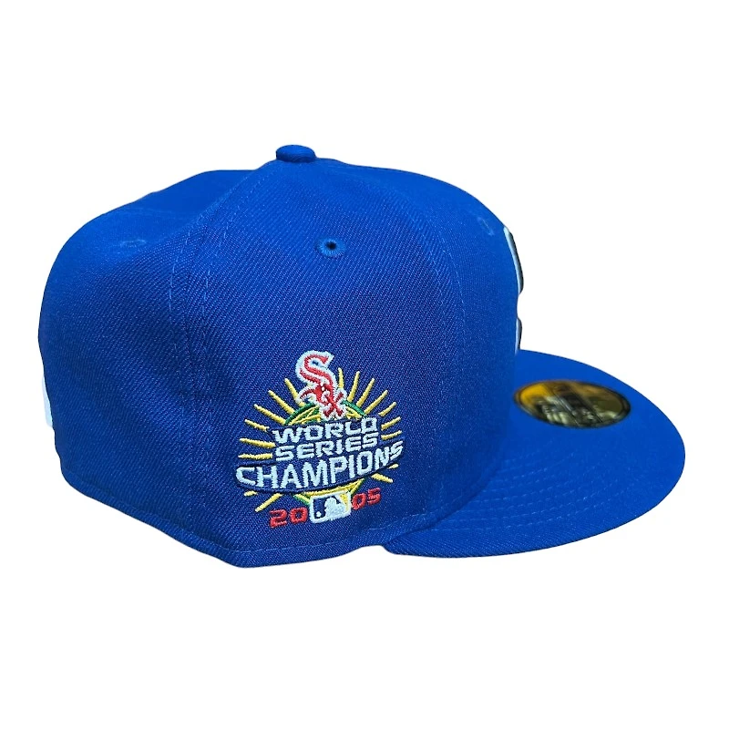Chicago White Sox True Blue 2005 WS Champions Patch UV 59FIFTY Fitted Hat