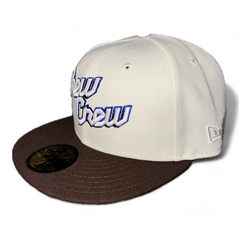 Milwaukee Brewers Chrome and Burnt Wood City Connect Cooler Patch Pink UV New Era 59FIFTY Fitted Hat