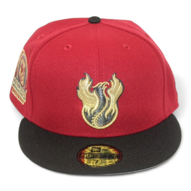 Phoenix Firebirds Maroon and Black "Fire - FHN Elements Pack" 1987 Inaugural Season Patch Gray UV New Era 59Fifty Fitted Hat