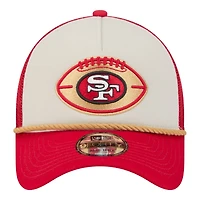 San Francisco 49ers 2024 Historic Throwback NFL Sideline New Era A-Frame 9FORTY Snapback Hat