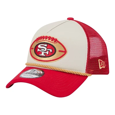 San Francisco 49ers 2024 Historic Throwback NFL Sideline New Era A-Frame 9FORTY Snapback Hat