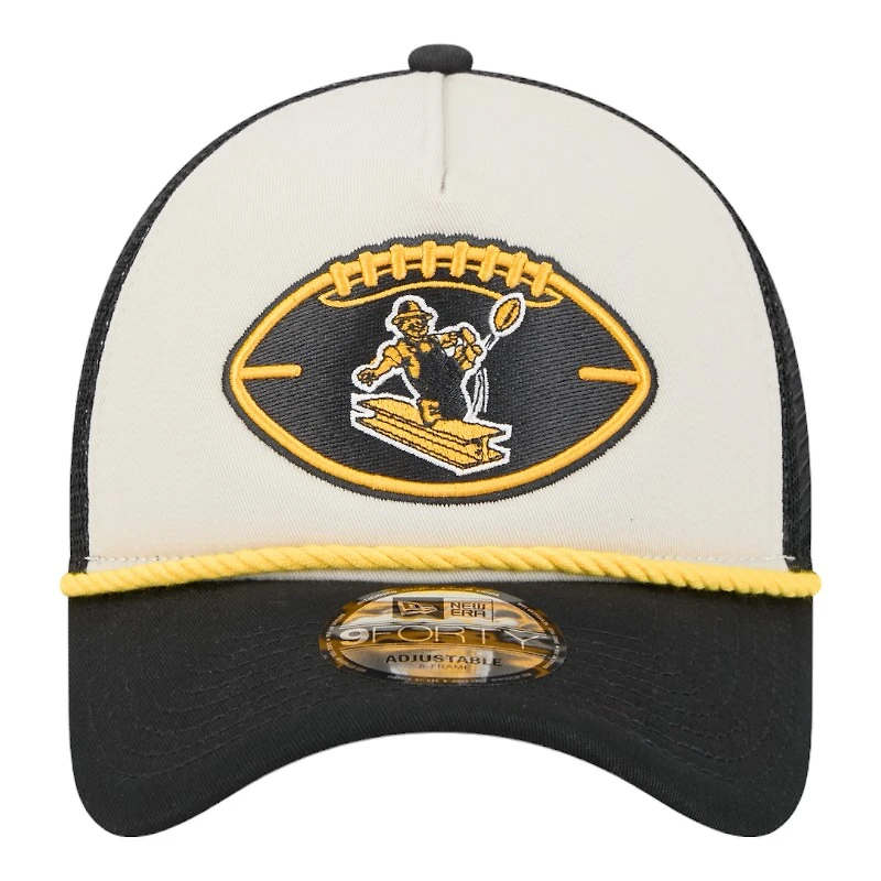 Pittsburgh Steelers 2024 Historic Throwback NFL Sideline New Era A-Frame 9FORTY Snapback Hat