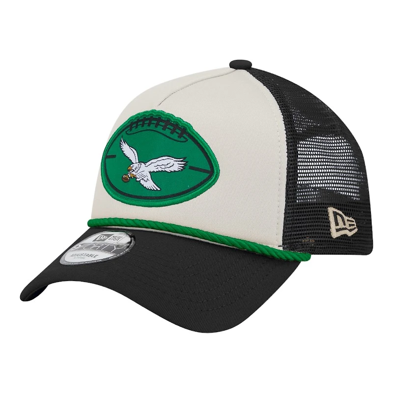 Philadelphia Eagles 2024 Historic Throwback NFL Sideline New Era A-Frame 9FORTY Snapback Hat