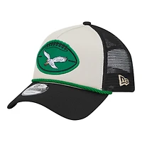 Philadelphia Eagles 2024 Historic Throwback NFL Sideline New Era A-Frame 9FORTY Snapback Hat
