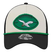 Philadelphia Eagles 2024 Historic Throwback NFL Sideline New Era A-Frame 9FORTY Snapback Hat