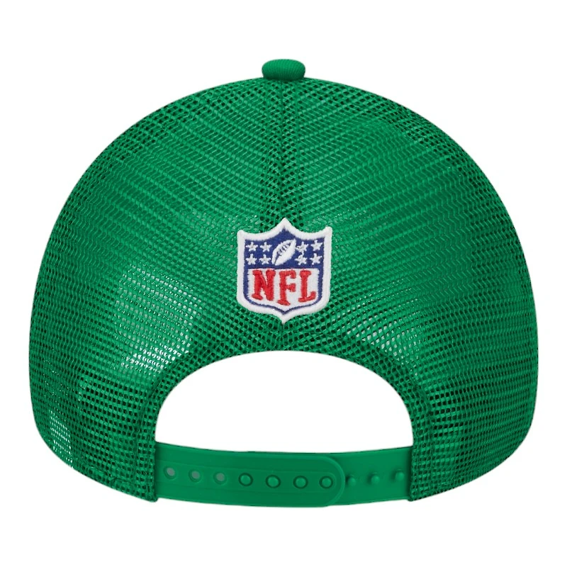 Philadelphia Eagles Green 2024 Historic Throwback NFL Sideline New Era A-Frame 9FORTY Snapback Hat