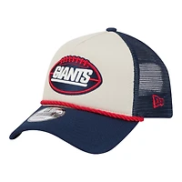 New York Giants 2024 Historic Throwback NFL Sideline New Era A-Frame 9FORTY Snapback Hat