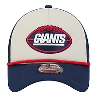 New York Giants 2024 Historic Throwback NFL Sideline New Era A-Frame 9FORTY Snapback Hat