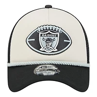 Las Vegas Raiders 2024 Historic Throwback NFL Sideline New Era A-Frame 9FORTY Snapback Hat