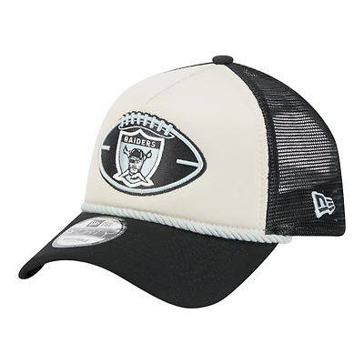 Las Vegas Raiders 2024 Historic Throwback NFL Sideline New Era A-Frame 9FORTY Snapback Hat