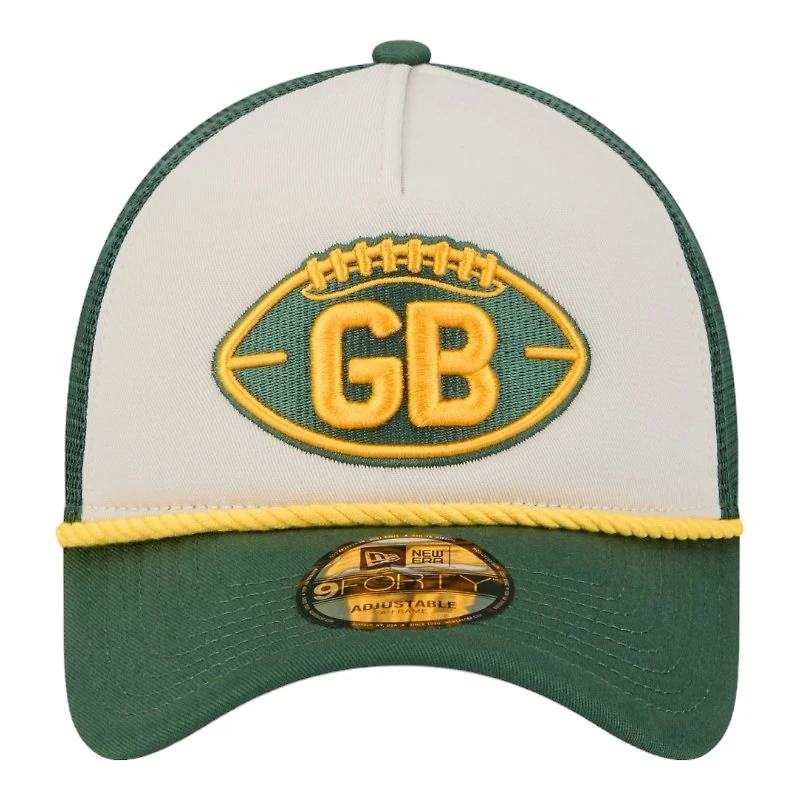 Green Bay Packers 2024 Historic Throwback NFL Sideline New Era A-Frame 9FORTY Snapback Hat