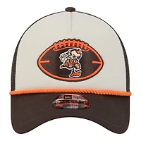 Cleveland Browns 2024 Historic Throwback NFL Sideline New Era A-Frame 9FORTY Snapback Hat