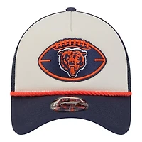 Chicago Bears 2024 Historic Throwback NFL Sideline New Era A-Frame 9FORTY Snapback Hat