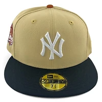 New York Yankees Tan and Black 1999 WS Patch Gray UV Era 59FIFTY Fitted Hat