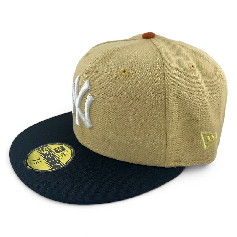 New York Yankees Tan and Black 1999 WS Patch Gray UV Era 59FIFTY Fitted Hat