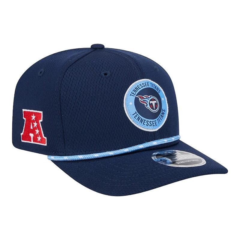Tennessee Titans Navy 2024 NFL Sideline New Era 9SEVENTY Stretch-Snap Hat
