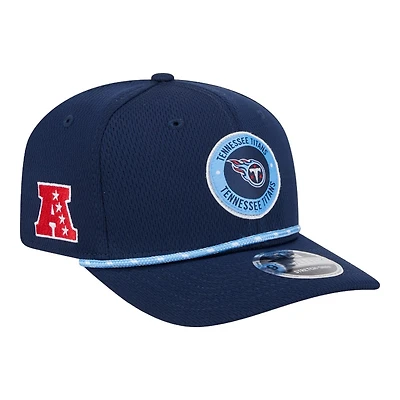 Tennessee Titans Navy 2024 NFL Sideline New Era 9SEVENTY Stretch-Snap Hat