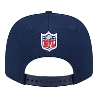 Seattle Seahawks Navy 2024 NFL Sideline New Era 9SEVENTY Stretch-Snap Hat