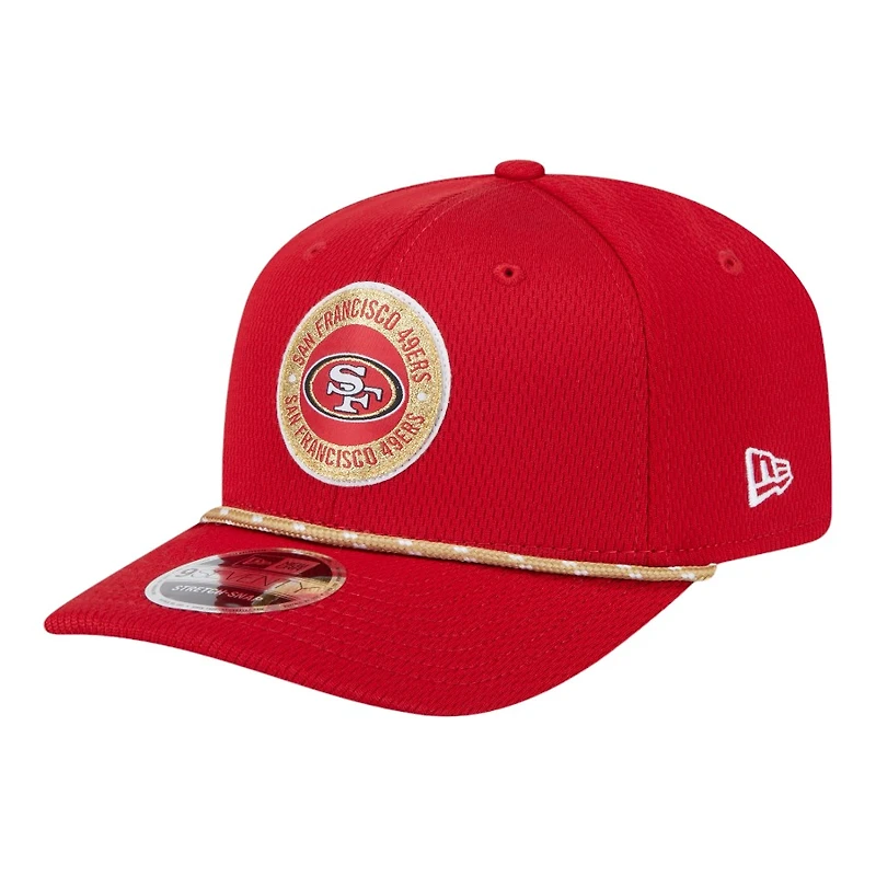 San Francisco 49ers Red 2024 NFL Sideline New Era 9SEVENTY Stretch-Snap Hat