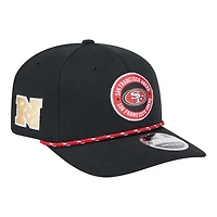 San Francisco 49ers Black 2024 NFL Sideline New Era 9SEVENTY Stretch-Snap Hat