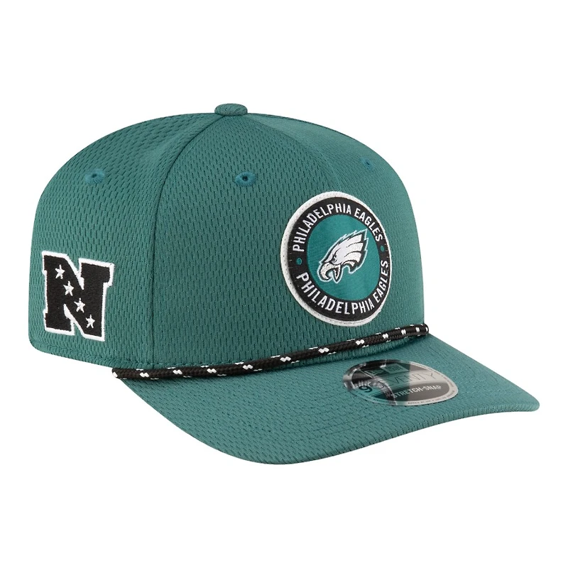 Philadelphia Eagles Midnight Green 2024 NFL Sideline New Era 9SEVENTY Stretch-Snap Hat