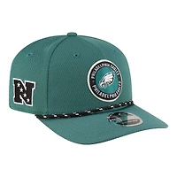 Philadelphia Eagles Midnight Green 2024 NFL Sideline New Era 9SEVENTY Stretch-Snap Hat
