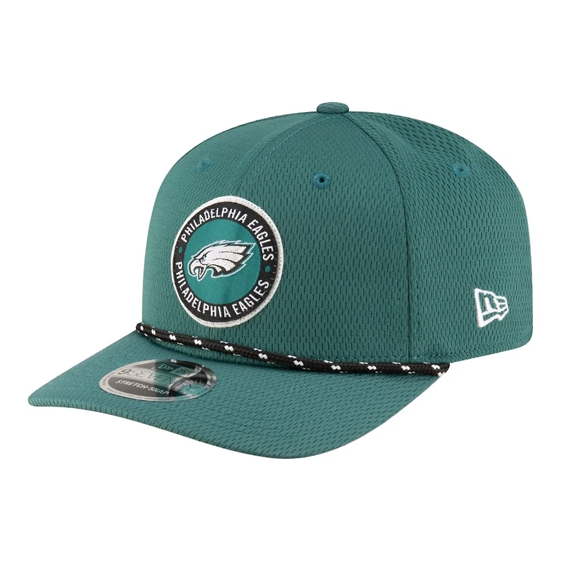 Philadelphia Eagles Midnight Green 2024 NFL Sideline New Era 9SEVENTY Stretch-Snap Hat