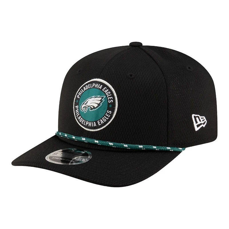 Philadelphia Eagles Black 2024 NFL Sideline New Era 9SEVENTY Stretch-Snap Hat