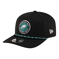Philadelphia Eagles Black 2024 NFL Sideline New Era 9SEVENTY Stretch-Snap Hat