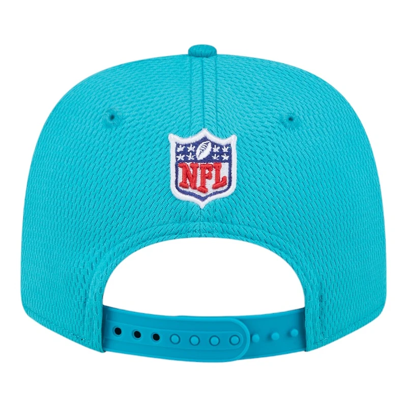 Miami Dolphins Aqua 2024 NFL Sideline New Era 9SEVENTY Stretch-Snap Hat