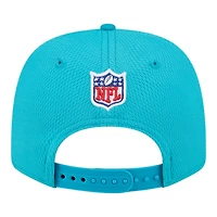 Miami Dolphins Aqua 2024 NFL Sideline New Era 9SEVENTY Stretch-Snap Hat