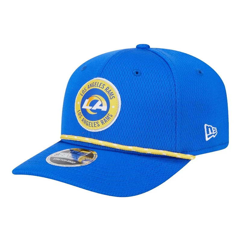 Los Angeles Rams Royal Blue 2024 NFL Sideline New Era 9SEVENTY Stretch-Snap Hat