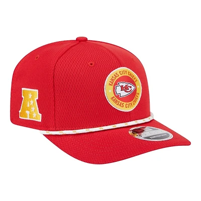 Kansas City Chiefs Red 2024 NFL Sideline New Era 9SEVENTY Stretch-Snap Hat
