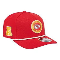 Kansas City Chiefs Red 2024 NFL Sideline New Era 9SEVENTY Stretch-Snap Hat