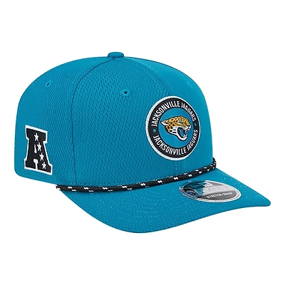 Jacksonville Jaguars Teal 2024 NFL Sideline New Era 9SEVENTY Stretch-Snap Hat