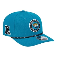 Jacksonville Jaguars Teal 2024 NFL Sideline New Era 9SEVENTY Stretch-Snap Hat