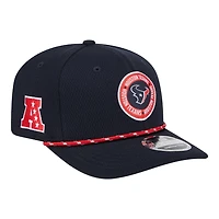 Houston Texans Navy 2024 NFL Sideline New Era 9SEVENTY Stretch-Snap Hat