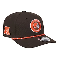 Cleveland Browns Brown 2024 NFL Sideline New Era 9SEVENTY Stretch-Snap Hat