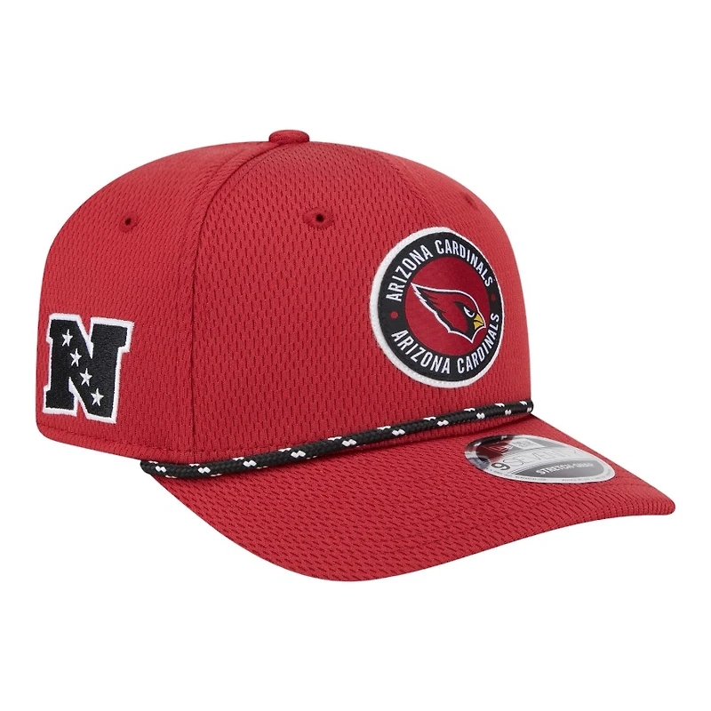 Arizona Cardinals Red 2024 NFL Sideline New Era 9SEVENTY Stretch-Snap Hat