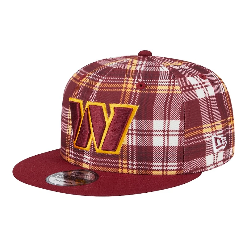 Washington Commanders 2024 Sideline Statement Plaid New Era 9FIFTY Snapback Hat