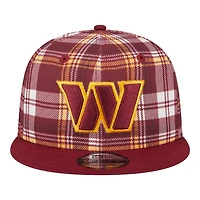 Washington Commanders 2024 Sideline Statement Plaid New Era 9FIFTY Snapback Hat