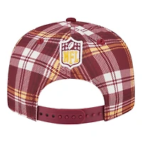 Washington Commanders 2024 Sideline Statement Plaid New Era 9FIFTY Snapback Hat
