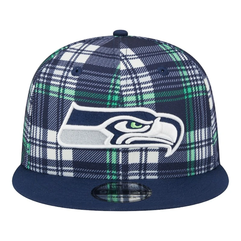 Seattle Seahawks 2024 Sideline Statement Plaid New Era 9FIFTY Snapback Hat