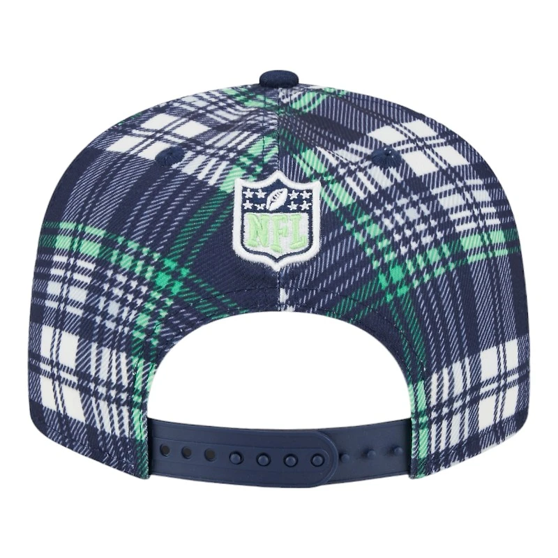 Seattle Seahawks 2024 Sideline Statement Plaid New Era 9FIFTY Snapback Hat